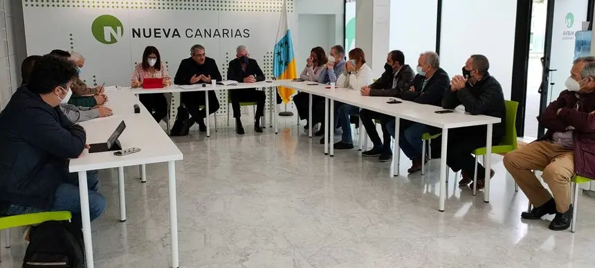 Imagen de la reunión de la Ejecutiva de Nueva Canarias.