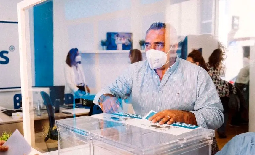 Ángel Vázquez durante la celebración del último congreso insular del PP.