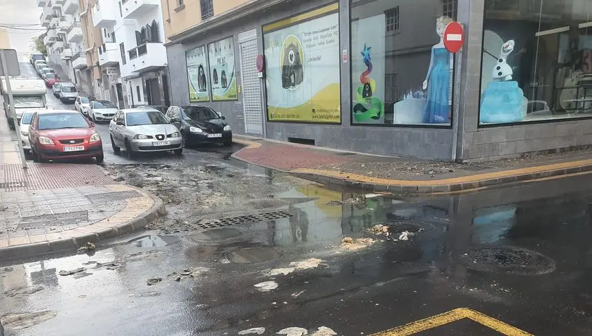 Consecuencias de la lluvia en Arrecife.