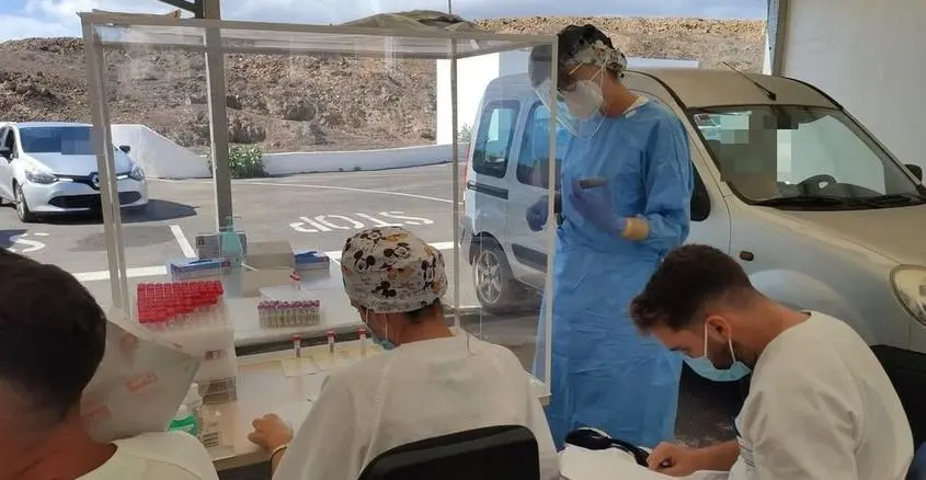 Imagen del autocovid en Lanzarote