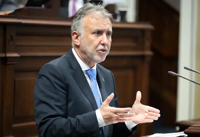 El presidente del Gobierno de Canarias en el Debate sobre el Estado de la Nacionalidad.