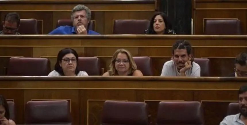 Los diputados de Podemos en una imagen de archivo.