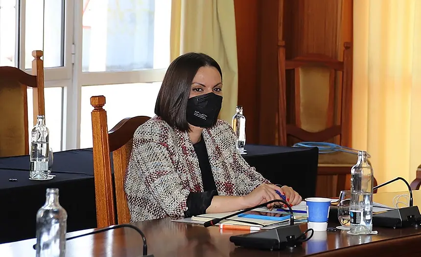 Migdalia Machín en el pleno ordinario del Cabildo.