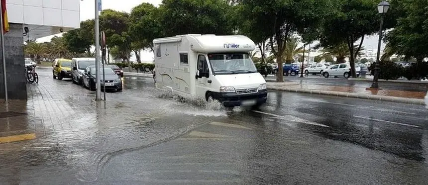 Imagen de archivo de otra jornada de lluvia en Lanzarote