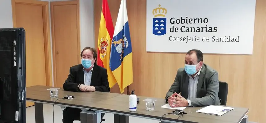 Amos García y Blas Trujillo en una rueda de prensa.