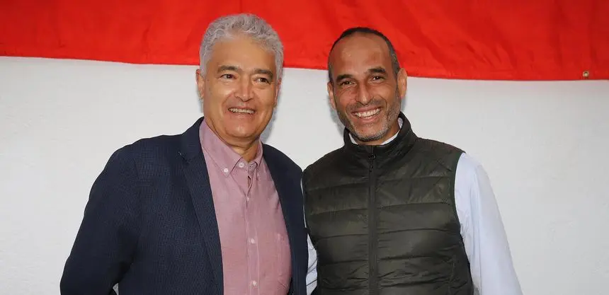 José Juan Cruz junto a Alfredo Villalba este viernes por la noche