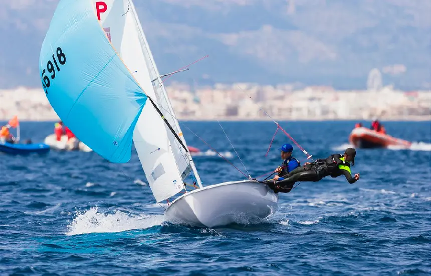 Miguel Ángel Morales y Alejandro Martín durante su participación en la regata. Autor: Bernardí Bibiloni.
