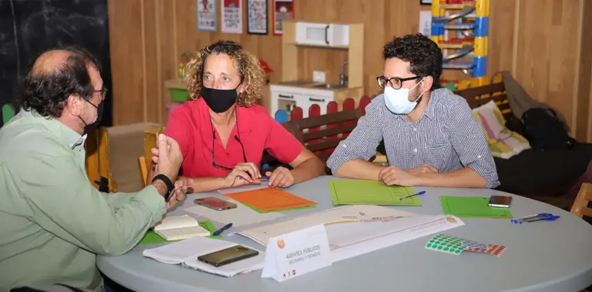 Elena Solís en el proceso participativo de Famara.