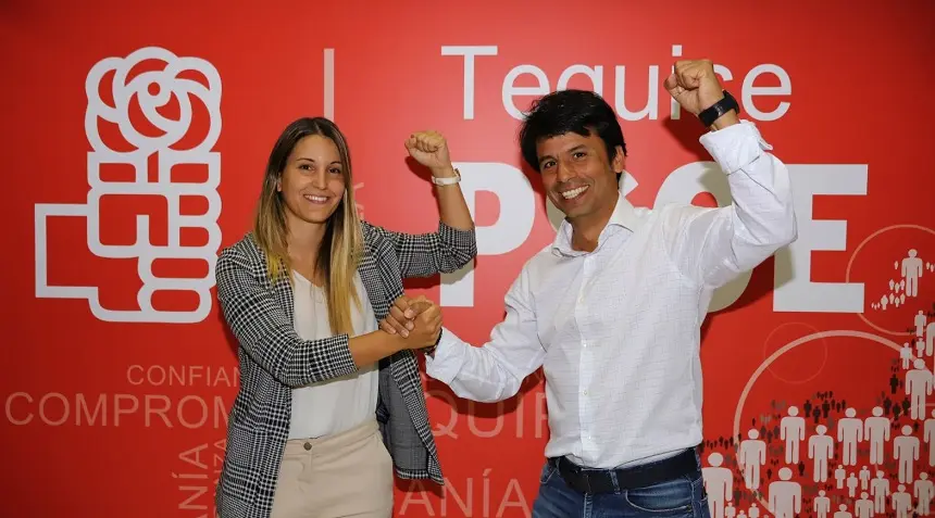 Marcos Bergaz y Jenifer Galán este jueves celebrando su triunfo.