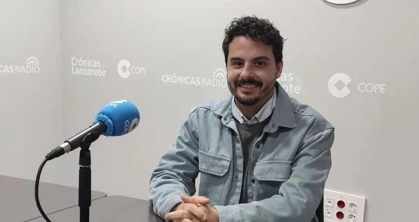 David Toledo en el estudio de Crónicas Radio - Cadena Cope.