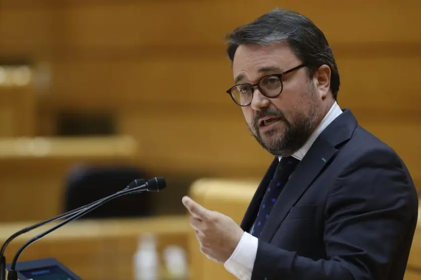 Asier Antona en el Senado.