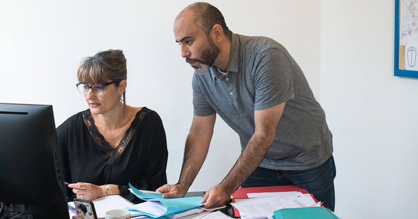 Leandro Delgado junto a Leticia Padilla.