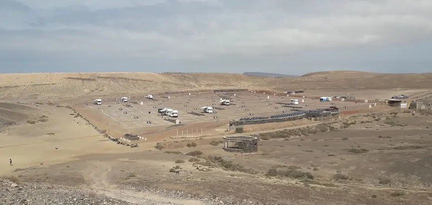 Vista panorámica de cómo está en la actualidad el camping de Papagayo.