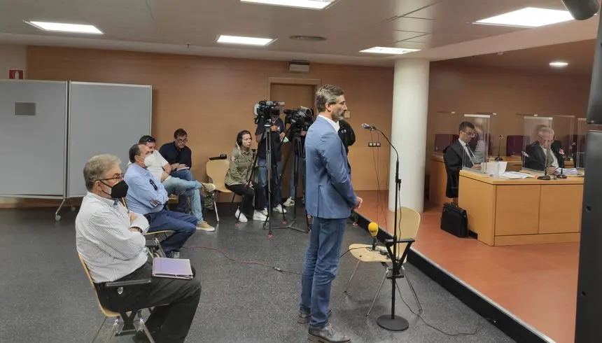 Pedro San Ginés en el momento de iniciar su comparecencia.