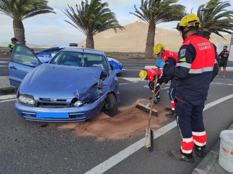 Accidente en San Bartolomé.