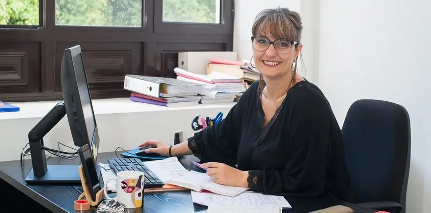 Leticia Padilla en su despacho de Arrecife
