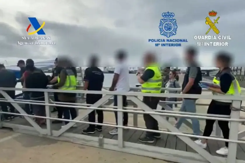 Detenidos en la Operación Antidroga al sur de Canarias.