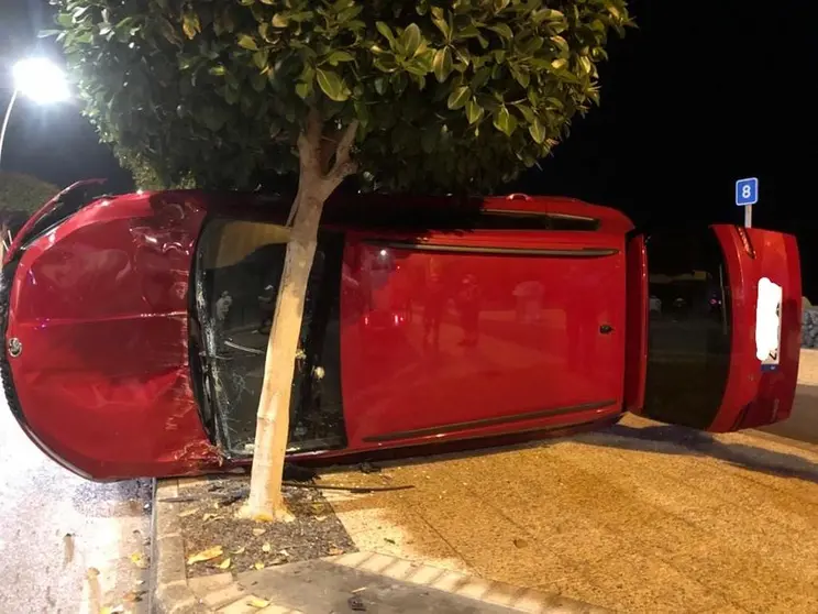 Accidente en la Avenida de Las Playas de Puerto del Carmen.