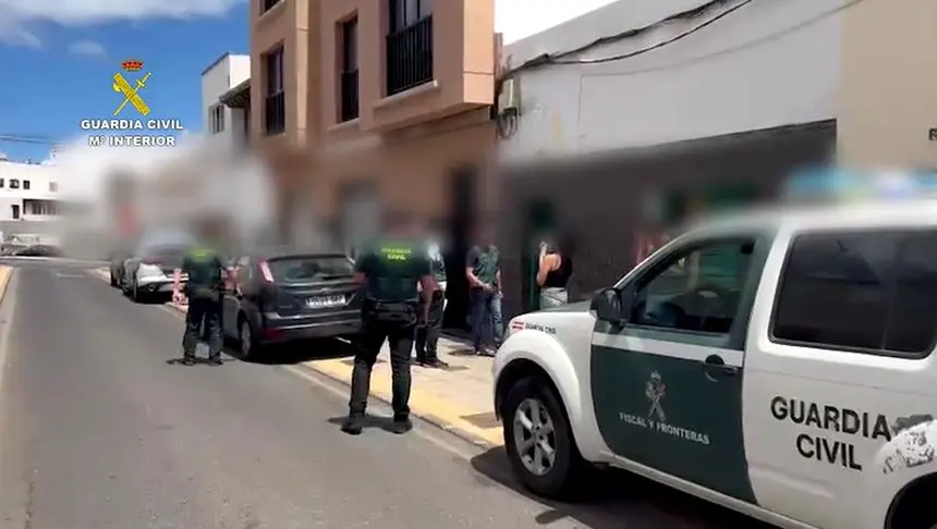 Operación antidroga en la calle Perú de Arrecife.