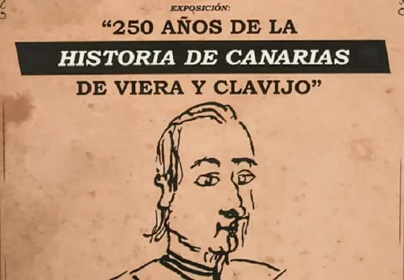 Imagen del cartel de la exposición sobre la Historia de Canarias de Viera y Clavijo.