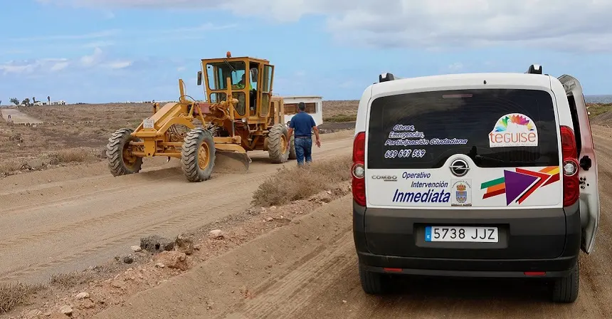 Imagen de los caminos agrícolas en Teguise.