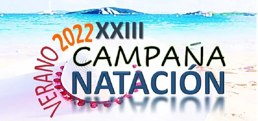 Cartel de la Campaña de Natación en verano de Tinajo.