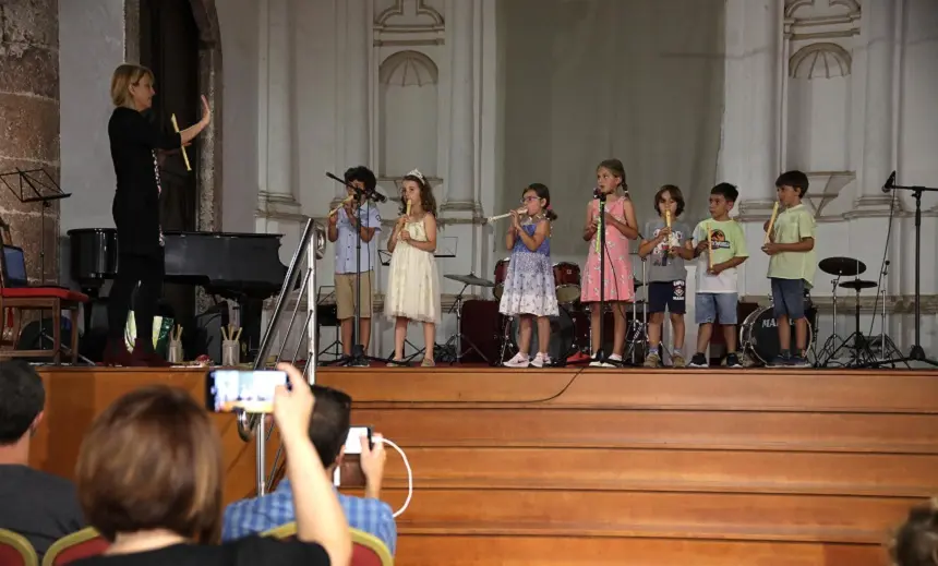 Imagen del alumnado de la Escuela Municipal de Música de Teguise.