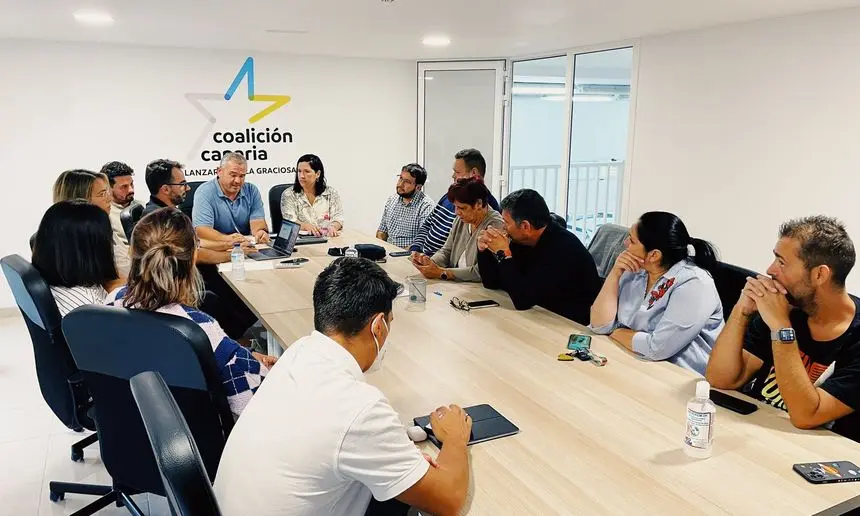 Imagen de la reunión del Comité Local de CC en Arrecife