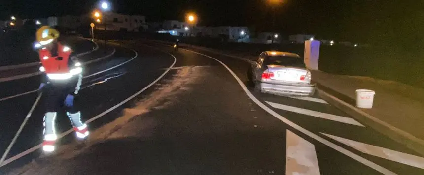 Imagen de cómo quedó el vehículo en Playa Blanca.