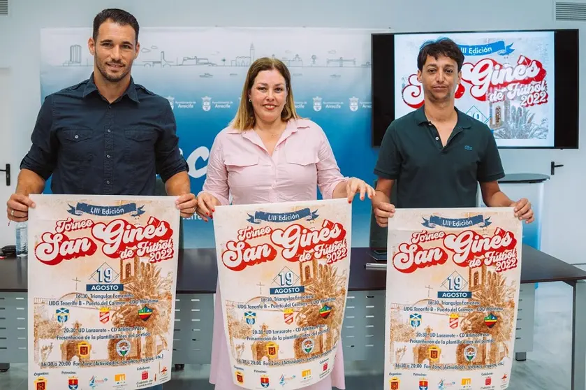 Imagen de la presentación del cartel del Torneo de Fútbol de San Ginés.