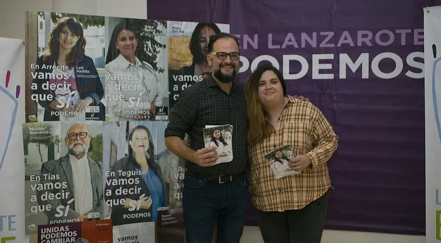 Imagen de Yurena Corujo junto a Jorge Peñas.