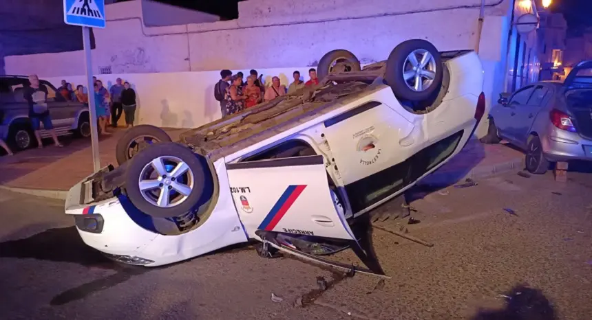 Imagen de uno de los vehículos implicados en el accidente.