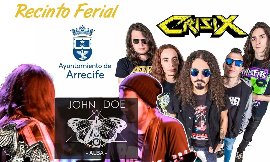 Imagen del cartel promocional de los conciertos de rock y el resto de actuaciones en el Recinto Ferial.
