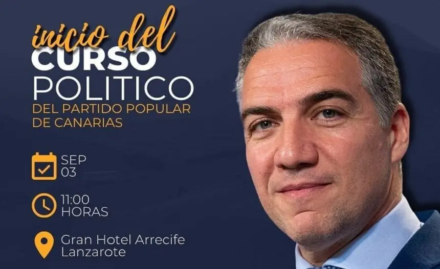 Imagen del cartel de promoción de la visita de Elías Bendodo.