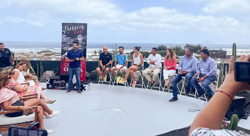 Imagen de la rueda de prensa de presentación de la Famara Total.