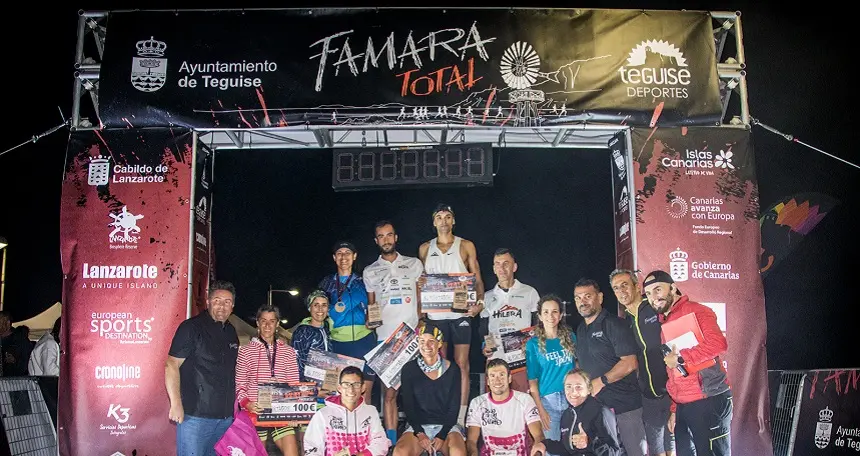 Imagen de los ganadores de la Famara Total.