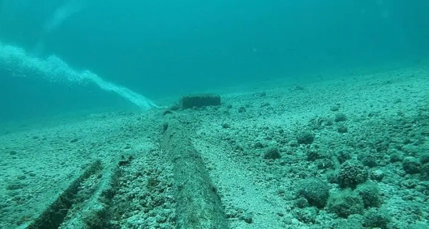 Imagen de la tubería rota en La Graciosa.