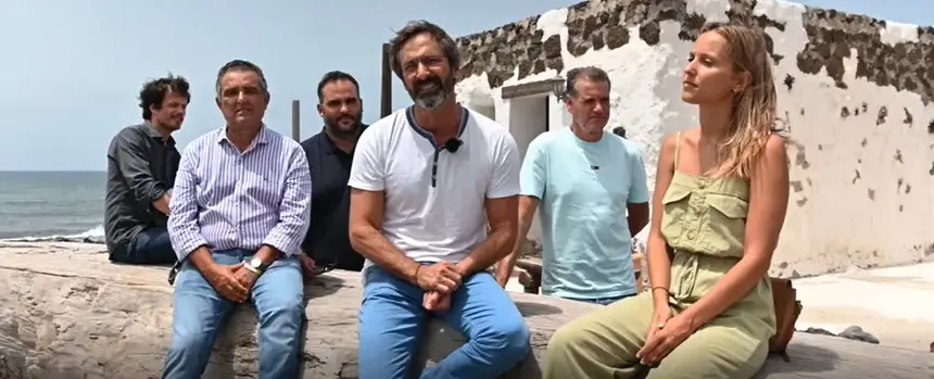 Pedro San Ginés junto a varios representantes de CC en El Golfo.