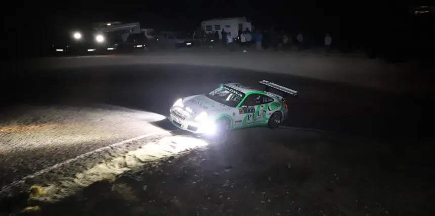 Imagen de Yeray Lemes durante la disputa del Rally Sprint Yaiza.