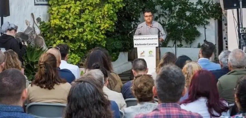 Armando Santana durante un acto de su formación en las pasadas elecciones.