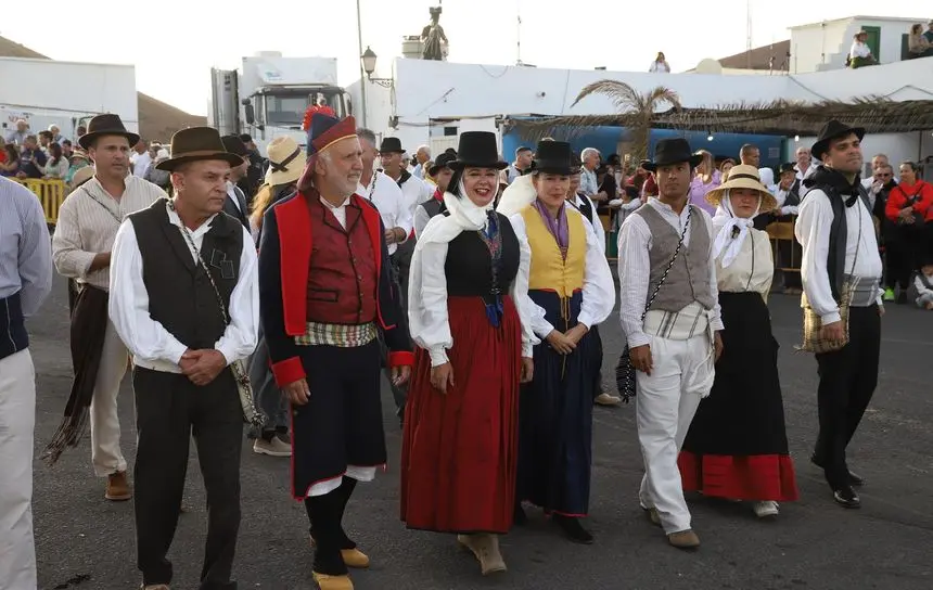 El presidente del Gobierno de Canarias acompañó a la presidenta del Cabildo durante la romería