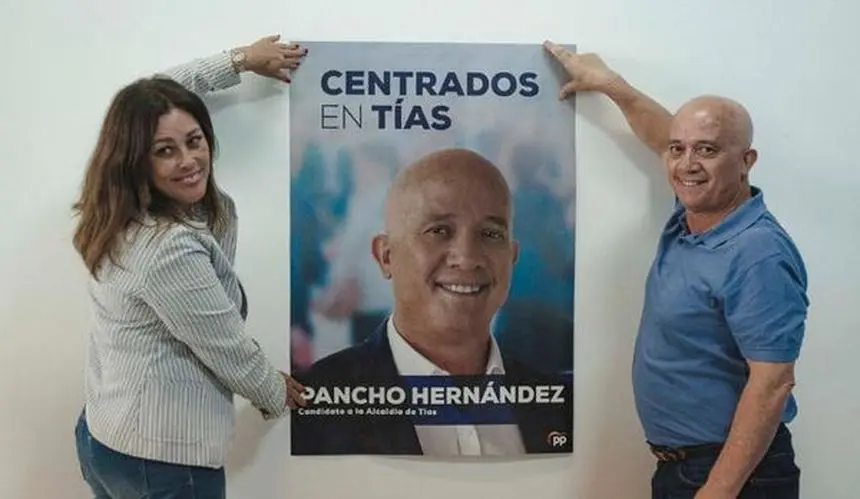 Imagen de una de las campañas que realizó el PP en Tías con Pancho Hernández al frente