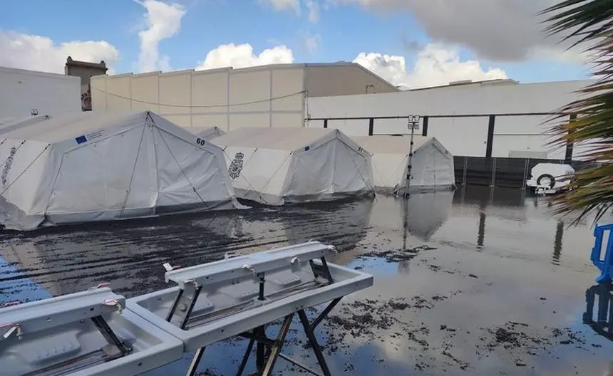 Imagen del centro tras las lluvias.