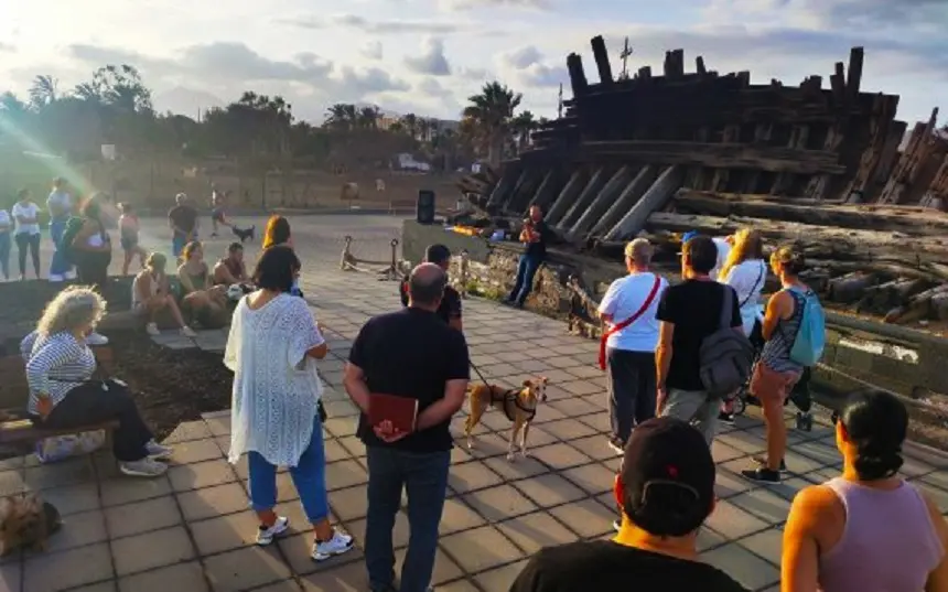 Imagen del encuentro que mantuvieron en Arrecife.