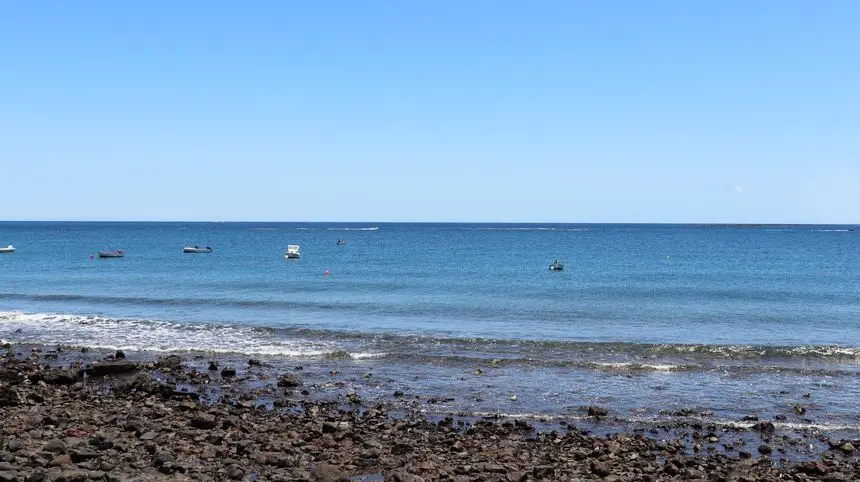 Imagen de la zona de Playa Quemada donde se encuentran las jaulas marinas.