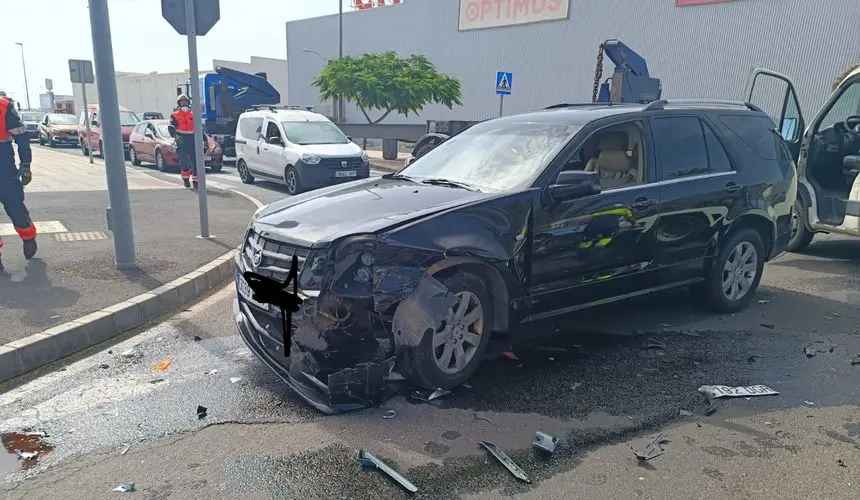 Imagen de uno de los vehículos siniestrados.