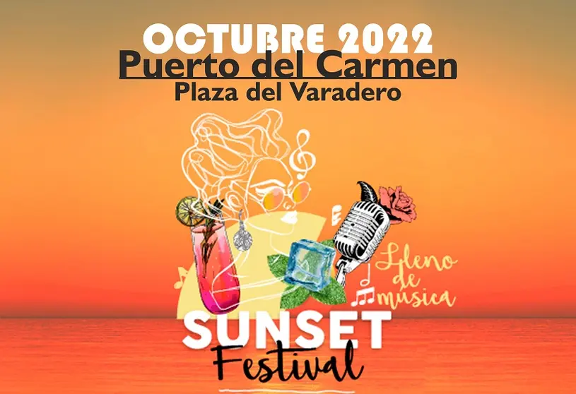 Imagen del cartel del Sunset Festival 2022 Tías Lanzarote.