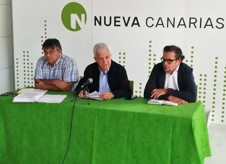Rueda de prensa del  secretario de Organización de Nueva Canarias, Carmelo Ramírez.