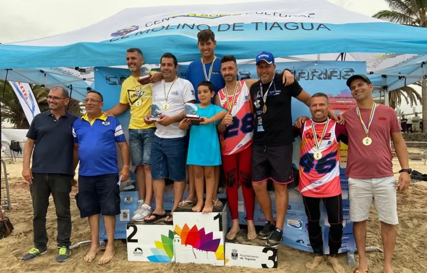 Imagen de Daniel Hernández en el podio de el III Campeonato Copa Lanzajet.