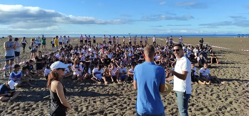 Imagen de los alumnos del IES Puerto del Carmen en la XVI Jornada de Convivencia.